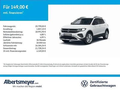 Gebraucht VW T-Cross Goal 70 PS (51 kW) 2025 Weiß SUV