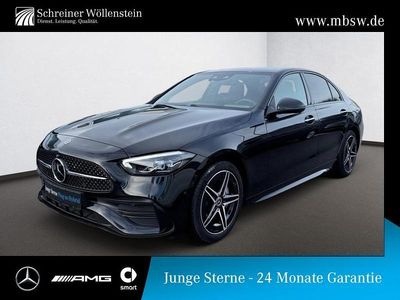 Schwarzlack obsidianschwarz Gebraucht 2024 Mercedes C300e AMG Limousine | 44.990 € (Fairer Preis)