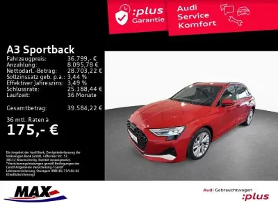 Brugt Audi A3 Advanced 204 HK (150 kW) 2025 Rød Sedan