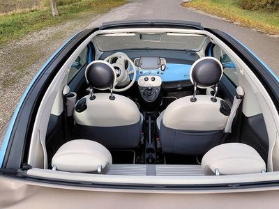 Usata Fiat 500 69 CV (50 kW) 2019 Blu Cabrio