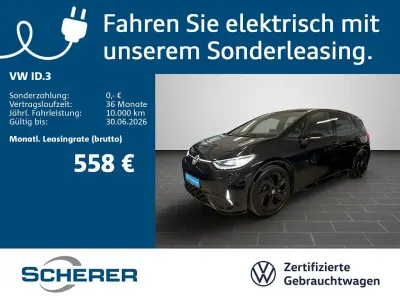 Gebraucht VW ID.3 GTX 239 kW (326 PS) 2025 Grenadillschwarz metallic schwarz (metallic) Kleinwagen