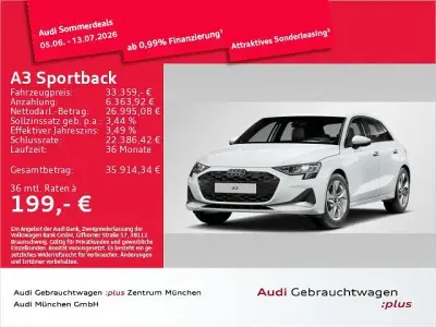 Używany Audi A3 Advanced Plus 150 KM (110 kW) 2025 Biały Sedan/Limuzyna