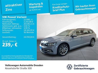 Gebraucht VW Passat Business 150 PS (110 kW) 2021 Mondsteingrau Kombi