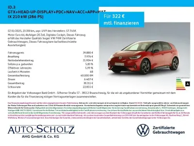 Brugt VW ID.3 GTX 210 kW (286 HK) 2025 Rød Hatchback