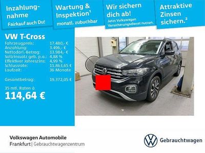 Gebraucht VW T-Cross Active 95 PS (69 kW) 2022 Deep black perleffekt SUV