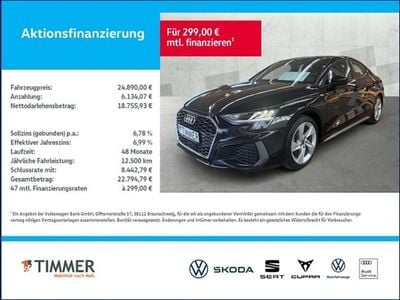 Gebraucht Audi A3 S-Line 150 PS (110 kW) 2022 Mythosschwarz metallic Limousine