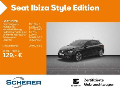 Gebraucht Seat Ibiza Style 116 PS (85 kW) 2024 Midnight schwarz metallic (metallic) Kleinwagen