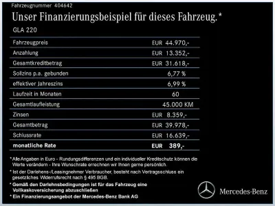 Gebraucht Mercedes GLA220 Progressive 190 PS (139 kW) 2025 Kosmosschwarz SUV