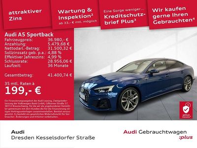 Gebraucht Audi A5 Sportback S-Line 204 PS (150 kW) 2024 Ascariblau metallic Kleinwagen