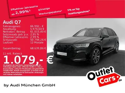 Używany Audi Q7 S-Line 286 KM (210 kW) 2023 Czarny SUV