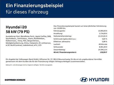 Gebraucht Hyundai i20 Select 79 PS (58 kW) 2025 Atlas white / sol Limousine