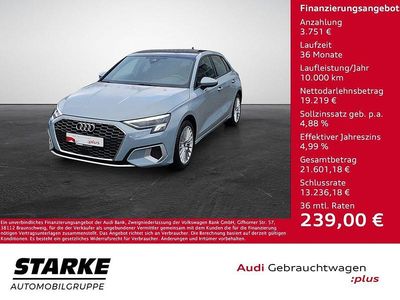 Gebraucht Audi A3 Advanced 150 PS (110 kW) 2021 Grau (pfeilgrau) Limousine