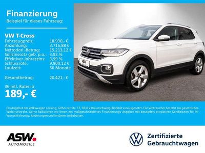 Pure white Gebraucht 2021 VW T-Cross Style SUV | 18.930 € (Etwas zu teuer)