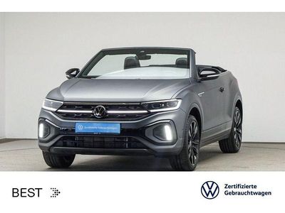 Gebraucht VW T-Roc Cabriolet R-line Edition 150 PS (110 kW) 2023 Indiumgrau  matt/schwarz/ Cabrio