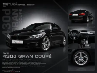 Gebraucht BMW 430 Gran Coupé M Sport 258 PS (189 kW) 2016 Schwarz Coupé