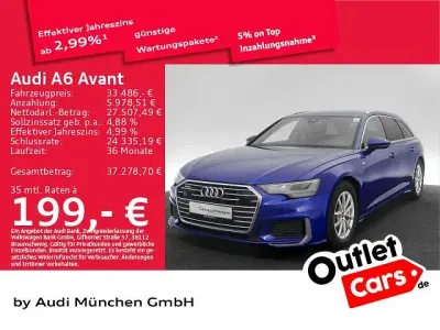 Brugt Audi A6 S-Line 204 HK (150 kW) 2023 Blå Stationcar