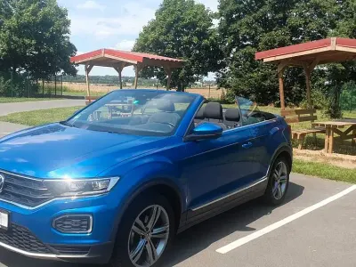 Gebraucht VW T-Roc Cabriolet Style 150 PS (110 kW) 2021 Blau Cabrio