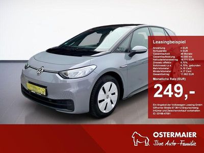 Gebraucht VW ID.3 Pure 110 kW (150 PS) 2021 Mondsteingrau schwarz Kleinwagen
