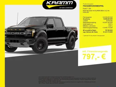 Nuova Ford F-150 Raptor 457 CV (336 kW) 2026 Nero Pick-up