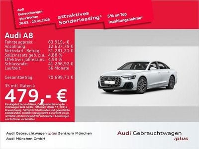 Gebraucht Audi A8 Ambiente 286 PS (210 kW) 2024 Gletscherweiß metallic Limousine