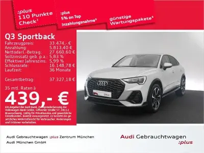 Gebraucht Audi Q3 Sportback S-Line 150 PS (110 kW) 2021 Tausilber metallic SUV