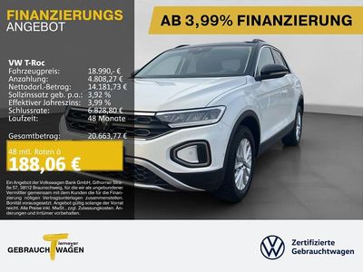 Gebraucht VW T-Roc Life 110 PS (80 kW) 2023 Weiß SUV