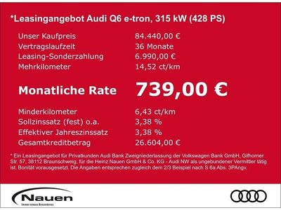 Neu Audi Q6 e-tron S-Line 314 kW (428 PS) 2026 Schwarz SUV