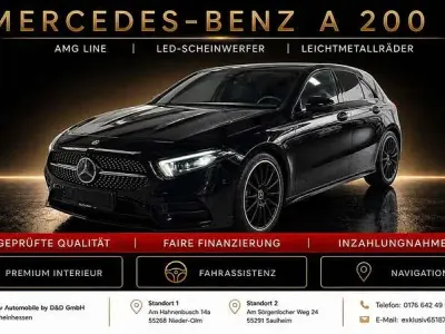 Gebraucht Mercedes A200 AMG line 163 PS (119 kW) 2018 Schwarz Limousine