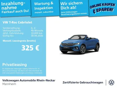 Gebraucht VW T-Roc Cabriolet R-line 150 PS (110 kW) 2025 Blau Cabrio