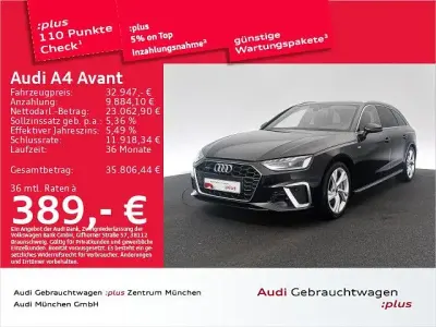 Gebraucht Audi A4 S-Line 204 PS (150 kW) 2024 Mythosschwarz metallic Kombi