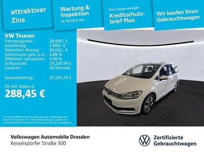 Gebraucht VW Touran Highline 150 PS (110 kW) 2022 Pure white Van / Kleinbus