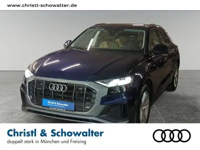 Gebraucht Audi Q8 S-Line 286 PS (210 kW) 2022 Navarrablau metallic SUV