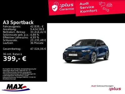 Brugt Audi A3 S-Line 204 HK (150 kW) 2025 Blå Sedan