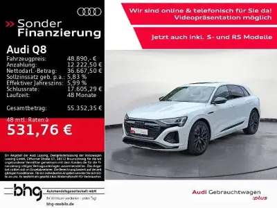 Gebraucht Audi Q8 e-tron S-Line 300 kW (408 PS) 2023 Weiß SUV