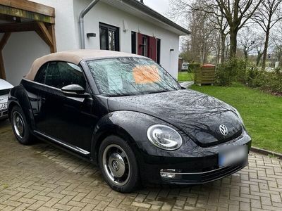gebraucht VW Beetle Cabrio black helles Verdeck