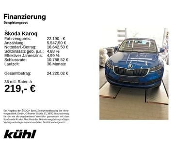 Gebraucht Skoda Karoq Clever 150 PS (110 kW) 2021 Raceblau metallic SUV