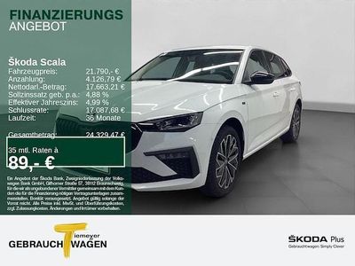 Gebraucht Skoda Scala Tour 150 PS (110 kW) 2025 Moonweiß perleffekt Kleinwagen