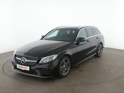 Schwarz Gebraucht 2019 Mercedes C220 AMG line Kombi | 25.350 € (Fairer Preis)