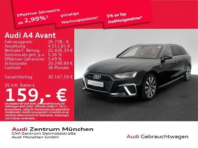 Gebraucht Audi A4 S-Line 204 PS (150 kW) 2022 Mythosschwarz metallic Kombi