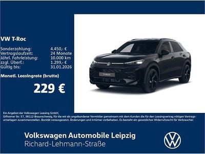 Neu VW T-Roc Sound 150 PS (110 kW) 2025 Schwarz (grenadillschwarz metallic) SUV