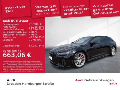 Schwarz Gebraucht 2022 Audi RS6 Sport Kombi | 76.990 €