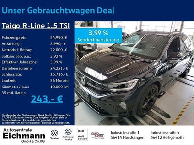 Gebraucht VW Taigo R-line 150 PS (110 kW) 2022 Schwarz SUV