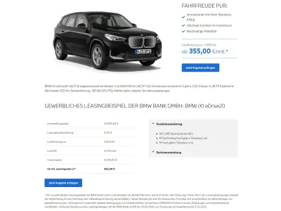Neu BMW iX1 Performance 150 kW (204 PS) 2026 Schwarz SUV