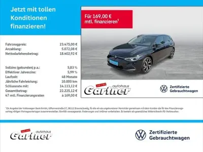 Gebraucht VW Golf VIII Highline 131 PS (96 kW) 2024 Grenadillschwarz metallic Limousine