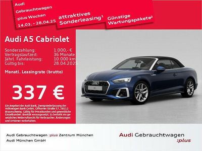 Gebraucht Audi A5 Cabriolet S-Line 204 PS (150 kW) 2024 Navarrablau metallic Cabrio