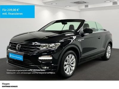 Gebraucht VW T-Roc Cabriolet R-line 150 PS (110 kW) 2021 Schwarz Cabrio