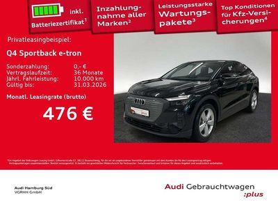 Schwarz Gebraucht 2025 Audi Q4 Sportback e-tron S-Line SUV | 45.330 € (Guter Preis)