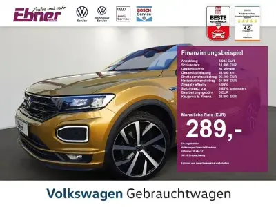 Gebraucht VW T-Roc Cabriolet R-line 150 PS (110 kW) 2021 Kurkumagelb metallic Cabrio