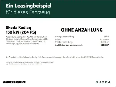 Neu Skoda Kodiaq SportLine 204 PS (150 kW) 2026 Schwarz SUV