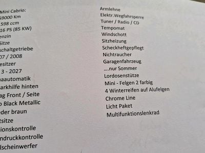 Gebraucht Mini Cooper Cabriolet 116 PS (85 kW) 2008 Schwarz Cabrio